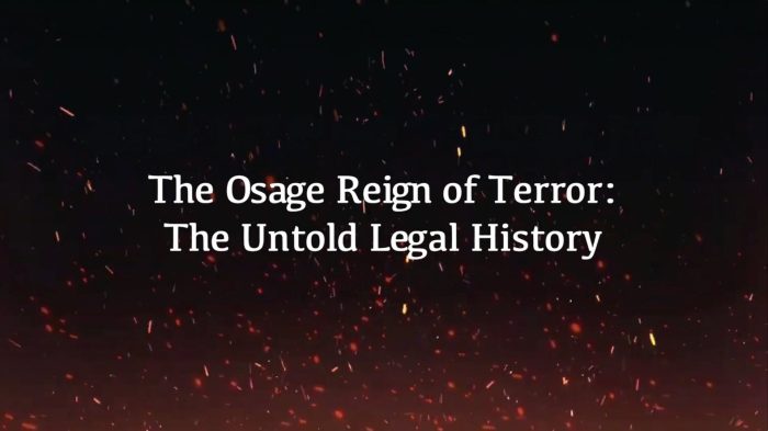 Osage Reign Of Terror- The Untold Legal History Thumbnail